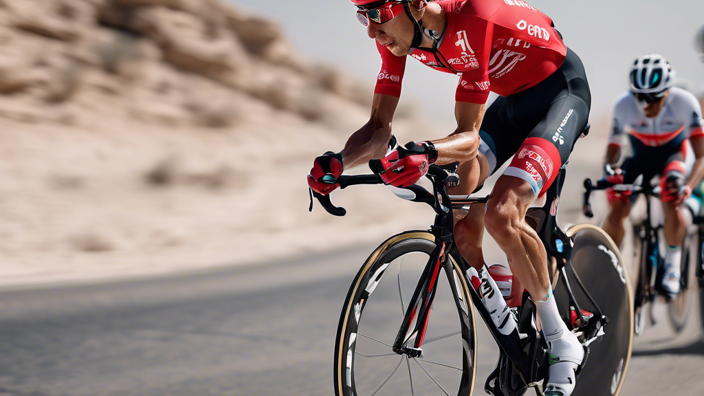 Illustration détaillée sur la reprise de tadej pogacar au sommet du peloton lors de l'uae tour